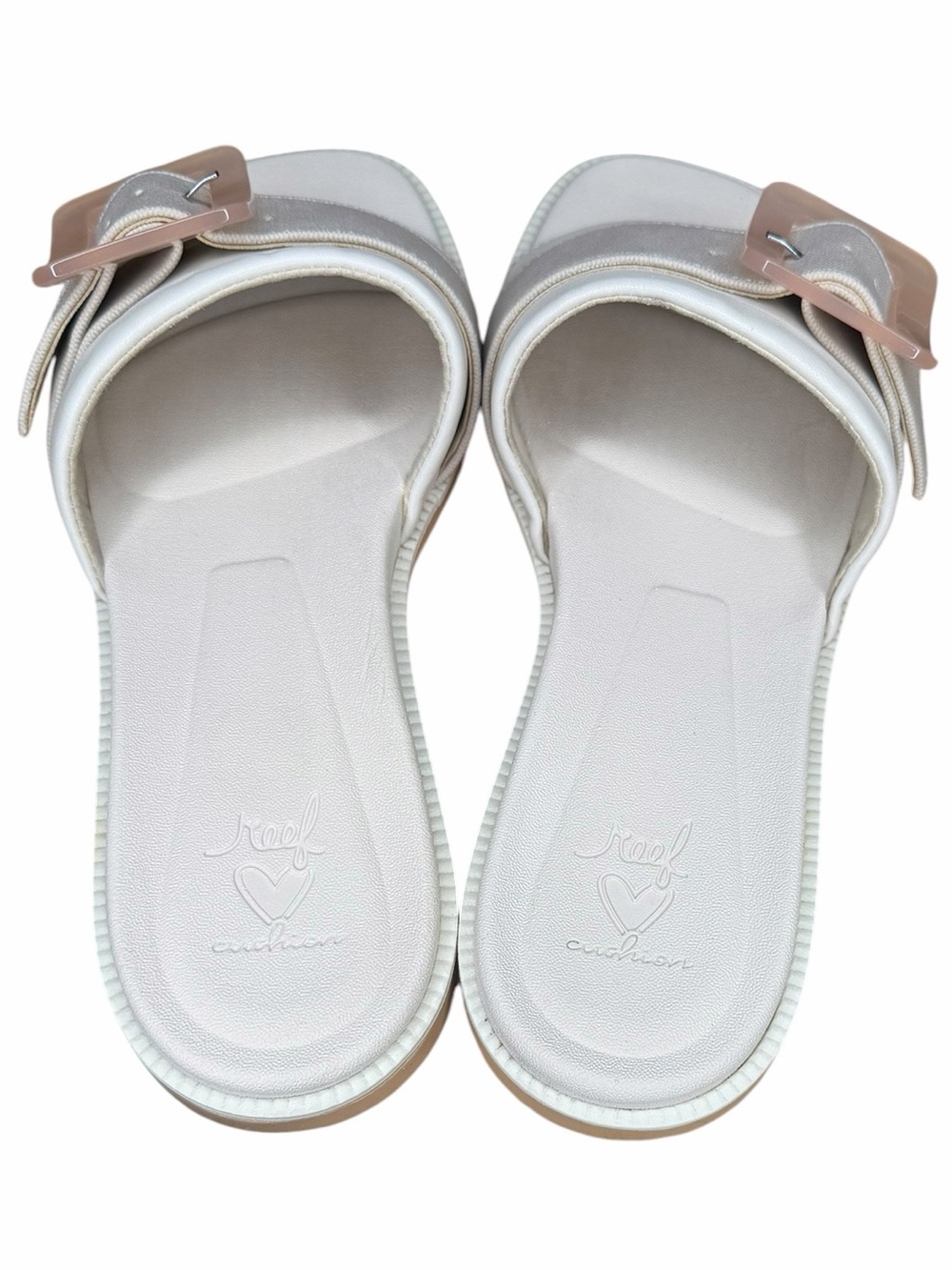 Reef Lana Buckle Slide Sandals White Natural Comfort Women’s 9 - Picture 9 of 12